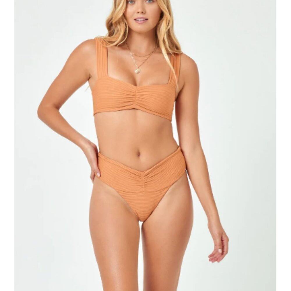 L*Space Eco Chic Repreve® Marlee Bikini Top Small
